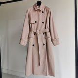 UK Brand new Fashion 2020 Fall /Autumn Casual Double breasted Simple Classic Long Trench coat with belt Chic Female windbreaker - ENSEIGNE DENIS