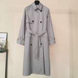 UK Brand new Fashion 2020 Fall /Autumn Casual Double breasted Simple Classic Long Trench coat with belt Chic Female windbreaker - ENSEIGNE DENIS