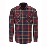 Dioufond Mens Pocket Flannel Plaid Cotton Shirt Long Sleeve Checkered Casual Slim Fit Black Warm Autumn Winter Shirts New