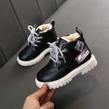 2019 Autumn/Winter Plush Children boots Boys Girls Martin Shoes Fashion Brand Soft Leather Warm Kids Boots - ENSEIGNE DENIS