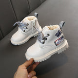 2019 Autumn/Winter Plush Children boots Boys Girls Martin Shoes Fashion Brand Soft Leather Warm Kids Boots - ENSEIGNE DENIS