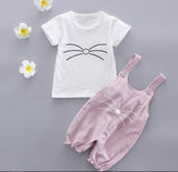 baby girls Summer tank outfits 6m 12m 2T 3T Toddler kids baby girls outfits cotton Tee+Shorts Pants clothes Set polka dot - ENSEIGNE DENIS