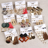 Exknl Women Earrings Set Acrylic Pearl Earrings For Women Bohemian Leopard Tassel Stud Earrings 2020 New Brincos Fashion Jewelry - ENSEIGNE DENIS