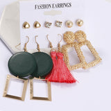 Exknl Women Earrings Set Acrylic Pearl Earrings For Women Bohemian Leopard Tassel Stud Earrings 2020 New Brincos Fashion Jewelry - ENSEIGNE DENIS