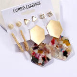 Exknl Women Earrings Set Acrylic Pearl Earrings For Women Bohemian Leopard Tassel Stud Earrings 2020 New Brincos Fashion Jewelry - ENSEIGNE DENIS