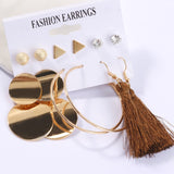 Exknl Women Earrings Set Acrylic Pearl Earrings For Women Bohemian Leopard Tassel Stud Earrings 2020 New Brincos Fashion Jewelry - ENSEIGNE DENIS