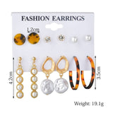 Exknl Women Earrings Set Acrylic Pearl Earrings For Women Bohemian Leopard Tassel Stud Earrings 2020 New Brincos Fashion Jewelry - ENSEIGNE DENIS