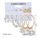 Exknl Women Earrings Set Acrylic Pearl Earrings For Women Bohemian Leopard Tassel Stud Earrings 2020 New Brincos Fashion Jewelry - ENSEIGNE DENIS
