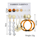 Exknl Women Earrings Set Acrylic Pearl Earrings For Women Bohemian Leopard Tassel Stud Earrings 2020 New Brincos Fashion Jewelry - ENSEIGNE DENIS