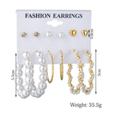 Exknl Women Earrings Set Acrylic Pearl Earrings For Women Bohemian Leopard Tassel Stud Earrings 2020 New Brincos Fashion Jewelry - ENSEIGNE DENIS