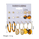 Exknl Women Earrings Set Acrylic Pearl Earrings For Women Bohemian Leopard Tassel Stud Earrings 2020 New Brincos Fashion Jewelry - ENSEIGNE DENIS