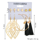 Exknl Women Earrings Set Acrylic Pearl Earrings For Women Bohemian Leopard Tassel Stud Earrings 2020 New Brincos Fashion Jewelry - ENSEIGNE DENIS