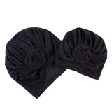 New Mommy And Me Cotton Blend Handmade Hat Women Caps Baby Girls Turban Hats Twist Knot Headwear Hair Accessories