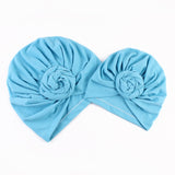 New Mommy And Me Cotton Blend Handmade Hat Women Caps Baby Girls Turban Hats Twist Knot Headwear Hair Accessories