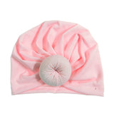 New Mommy And Me Cotton Blend Handmade Hat Women Caps Baby Girls Turban Hats Twist Knot Headwear Hair Accessories