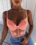 Cryptographic Lace Floral Mesh Sexy Lace Bodysuits Women Party Night Club Summer Backless Sheer Bodysuit Lingerie Female Body - ENSEIGNE DENIS