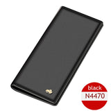 BISON DENIM Long Purse Bag Wallet Business Men's Thin Genuine Leather Wallet Luxury Brand Design Handy Slim Male Wallet N4470-1 - ENSEIGNE DENIS