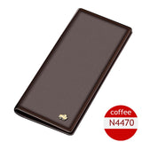 BISON DENIM Long Purse Bag Wallet Business Men's Thin Genuine Leather Wallet Luxury Brand Design Handy Slim Male Wallet N4470-1 - ENSEIGNE DENIS