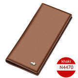 BISON DENIM Long Purse Bag Wallet Business Men's Thin Genuine Leather Wallet Luxury Brand Design Handy Slim Male Wallet N4470-1 - ENSEIGNE DENIS