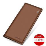 BISON DENIM Long Purse Bag Wallet Business Men's Thin Genuine Leather Wallet Luxury Brand Design Handy Slim Male Wallet N4470-1 - ENSEIGNE DENIS