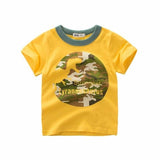 Boys & Girls Cartoon T-shirts Kids Dinosaur Print T Shirt For Boys