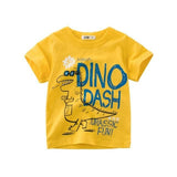 Boys & Girls Cartoon T-shirts Kids Dinosaur Print T Shirt For Boys