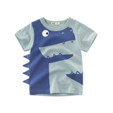 Boys & Girls Cartoon T-shirts Kids Dinosaur Print T Shirt For Boys