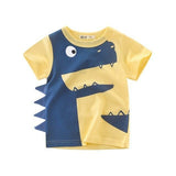 Boys & Girls Cartoon T-shirts Kids Dinosaur Print T Shirt For Boys