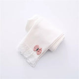 Spring Autumn Cotton Baby Pantyhose  Lace Bow Children Pants Girls Ankle-length Flexible Warmer Leggings Baby Girl Leggings - ENSEIGNE DENIS