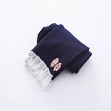 Spring Autumn Cotton Baby Pantyhose  Lace Bow Children Pants Girls Ankle-length Flexible Warmer Leggings Baby Girl Leggings - ENSEIGNE DENIS
