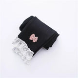 Spring Autumn Cotton Baby Pantyhose  Lace Bow Children Pants Girls Ankle-length Flexible Warmer Leggings Baby Girl Leggings - ENSEIGNE DENIS