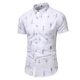 Fashion 9 Style Design Short Sleeve Casual Shirt Men's Print Beach Blouse 2020 Summer Clothing Plus Asian Size M-XXXL 4XL 5XL - ENSEIGNE DENIS