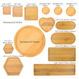 Flower Pots Nursery Planter Bamboo Tray Anti-Fade 14 Style Round Square Minimalism Gardening Supply Simple Rural Style Holder