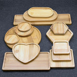 Flower Pots Nursery Planter Bamboo Tray Anti-Fade 14 Style Round Square Minimalism Gardening Supply Simple Rural Style Holder