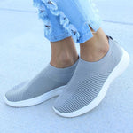 Women Shoes Knitting Sock Sneakers Women Spring Summer Slip On Flat Shoes Women Plus Size Loafers Flats Walking krasovki Famela - ENSEIGNE DENIS