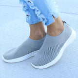 Women Shoes Knitting Sock Sneakers Women Spring Summer Slip On Flat Shoes Women Plus Size Loafers Flats Walking krasovki Famela - ENSEIGNE DENIS