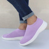 Women Shoes Knitting Sock Sneakers Women Spring Summer Slip On Flat Shoes Women Plus Size Loafers Flats Walking krasovki Famela - ENSEIGNE DENIS