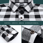Aoliwen brand men Yellow black Plaid Brushed Long Sleeve Shirt pocket Spring casual men's shirts flannel cotton soft fit