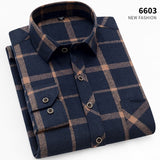 Aoliwen brand men Yellow black Plaid Brushed Long Sleeve Shirt pocket Spring casual men's shirts flannel cotton soft fit