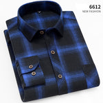 Aoliwen brand men Yellow black Plaid Brushed Long Sleeve Shirt pocket Spring casual men's shirts flannel cotton soft fit