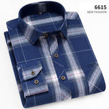 Aoliwen brand men Yellow black Plaid Brushed Long Sleeve Shirt pocket Spring casual men's shirts flannel cotton soft fit