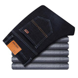 Winter Thermal Warm Flannel Stretch Jeans Mens Winter Quality Famous Brand Fleece Pants Men Straight Flocking Trousers Jean Male - ENSEIGNE DENIS