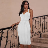 Ocstrade Green Bandage Dress 2020 Women Fashion Halter Backless Sexy Bandage Dress Bodycon Celebrity Evening Club Party Dress - ENSEIGNE DENIS