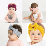 3pcs/Set New Solid Nylon baby headband Bow Headbands For Cute Kids Girls Hair Girls Turban Hairband Children Soft Cotton