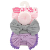 3pcs/Set New Solid Nylon baby headband Bow Headbands For Cute Kids Girls Hair Girls Turban Hairband Children Soft Cotton