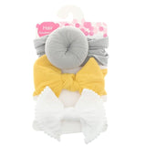 3pcs/Set New Solid Nylon baby headband Bow Headbands For Cute Kids Girls Hair Girls Turban Hairband Children Soft Cotton