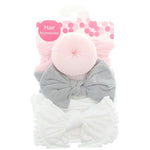 3pcs/Set New Solid Nylon baby headband Bow Headbands For Cute Kids Girls Hair Girls Turban Hairband Children Soft Cotton