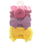 3pcs/Set New Solid Nylon baby headband Bow Headbands For Cute Kids Girls Hair Girls Turban Hairband Children Soft Cotton