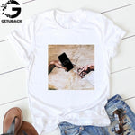 2020 Tees Women T Shirt Print Letter T-shirt Casual White Black Pink Short Sleeve Cotton Tops Summer Brand clothing - ENSEIGNE DENIS