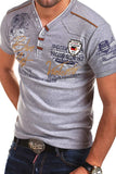 Zogaa Brand 2020 Summer Mens Shirt Short Sleeve Fashion V-neck Cotton Shirts Tops Casual Slim Fit Print Shirts for Men Clothing - ENSEIGNE DENIS